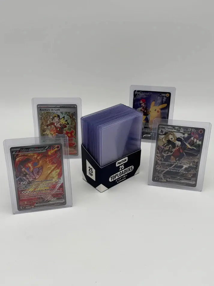 Paquet de 25 Toploaders 3x4" ProTech POKECOLLECTIF