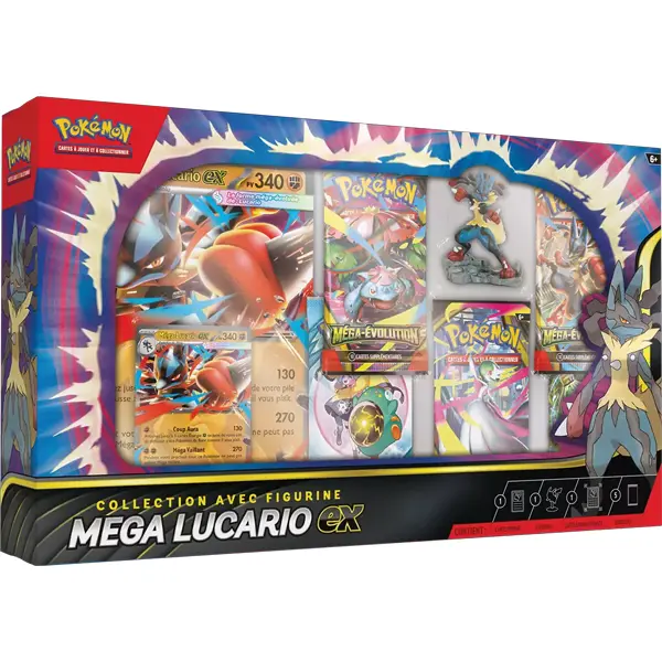 Coffret Collection avec Figurine Mega Lucario ex OSMO CARDS