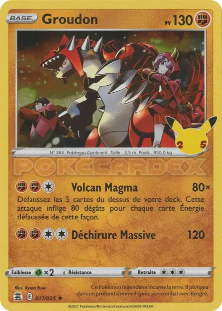 Groudon 17/25 OSMO CARDS