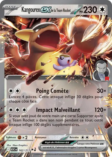 Kangourex ex de la Team Rocket 162/217 OSMO CARDS