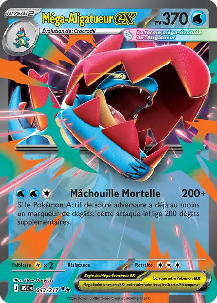 Méga-Aligatueur ex 43/217 OSMO CARDS