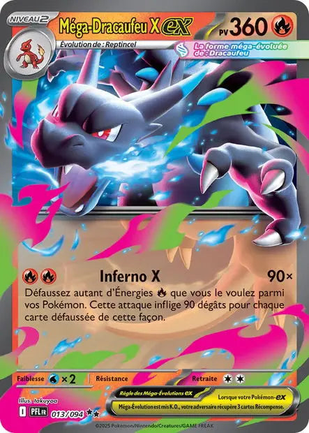 Méga-Dracaufeu X ex 13/94 OSMO CARDS