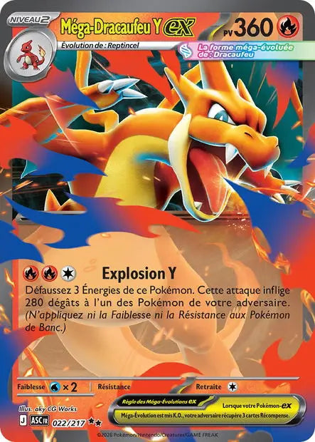 Méga-Dracaufeu Y ex 22/217 OSMO CARDS