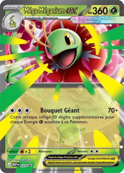 Méga-Méganium ex 034 OSMO CARDS