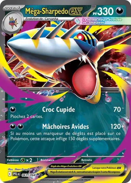 Méga-Sharpedo ex 61/94 OSMO CARDS