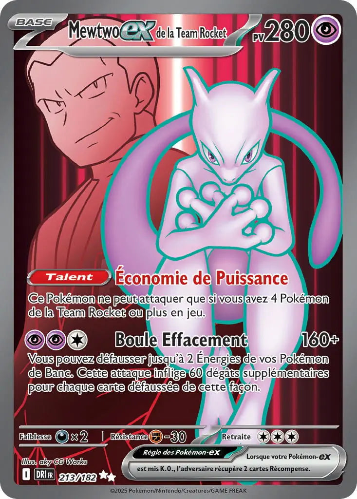 Mewtwo ex de la Team Rocket 213/182 OSMO CARDS