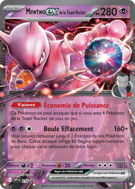Mewtwo ex de la Team Rocket 216 OSMO CARDS
