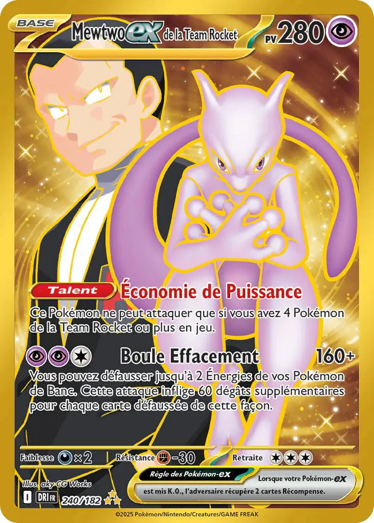 Mewtwo ex de la Team Rocket 240/182 OSMO CARDS
