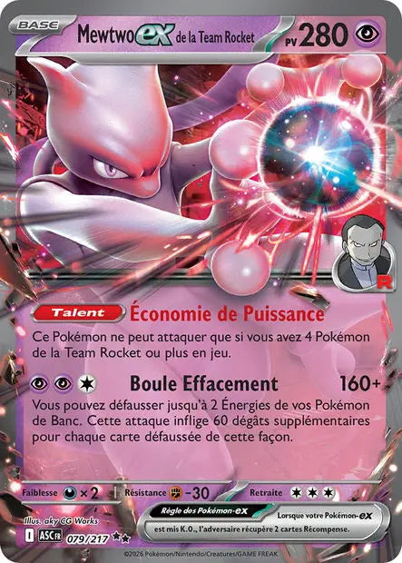 Mewtwo ex de la Team Rocket 79/217 OSMO CARDS