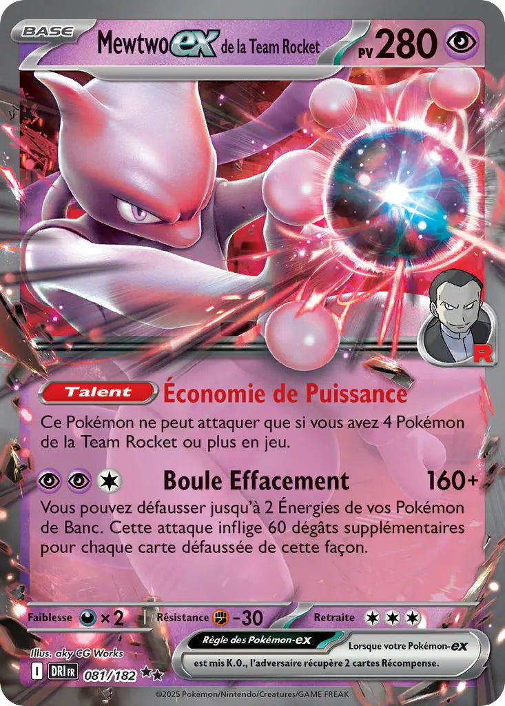 Mewtwo ex de la Team Rocket 81/182 OSMO CARDS