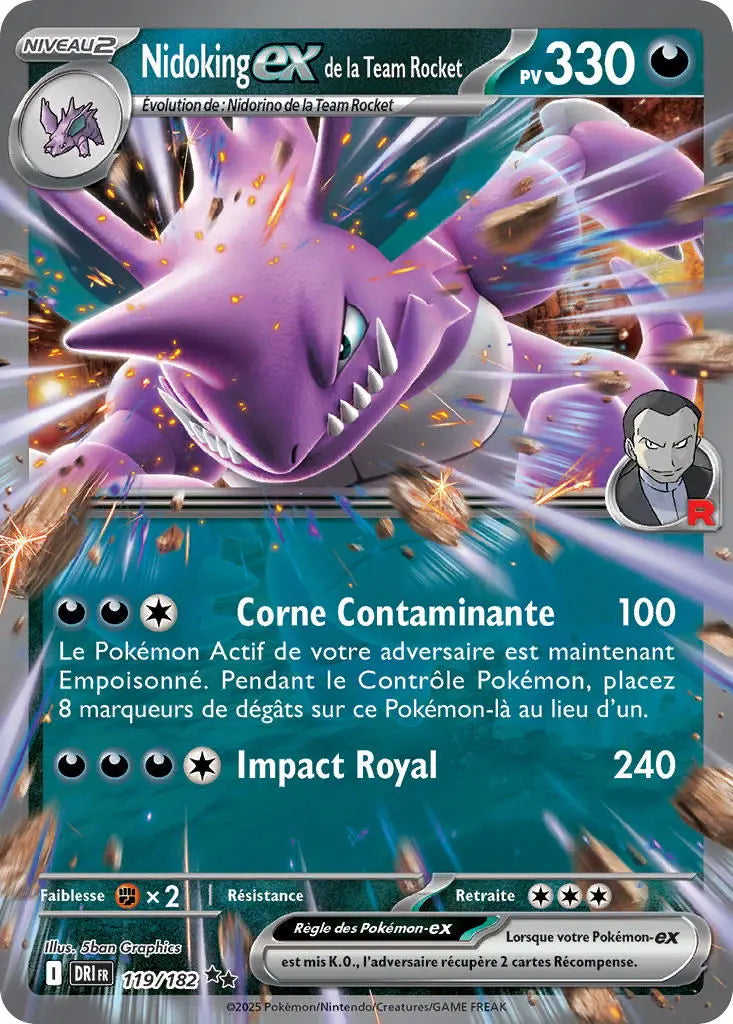 Nidoking ex de la Team Rocket 119/182 OSMO CARDS