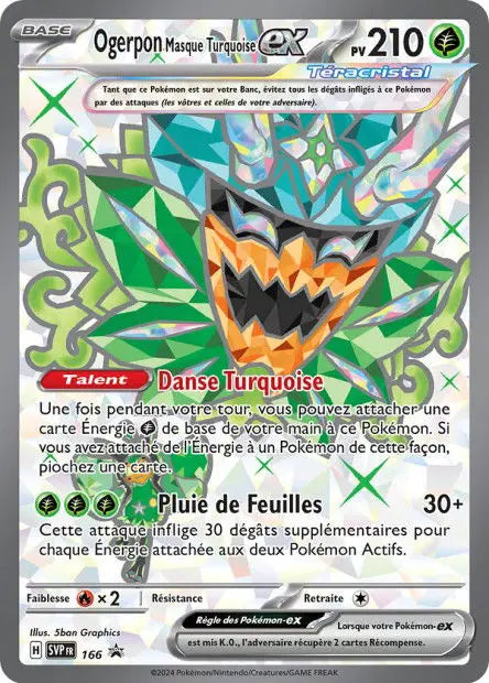 Ogerpon Masque Turquoise ex 166 OSMO CARDS