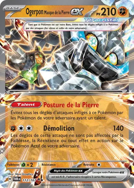 Ogerpon Masque de la Pierre ex 112/167 OSMO CARDS