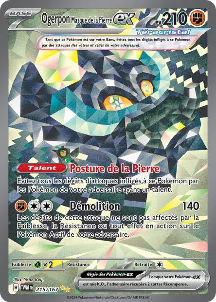 Ogerpon Masque de la Pierre ex 215/167 OSMO CARDS