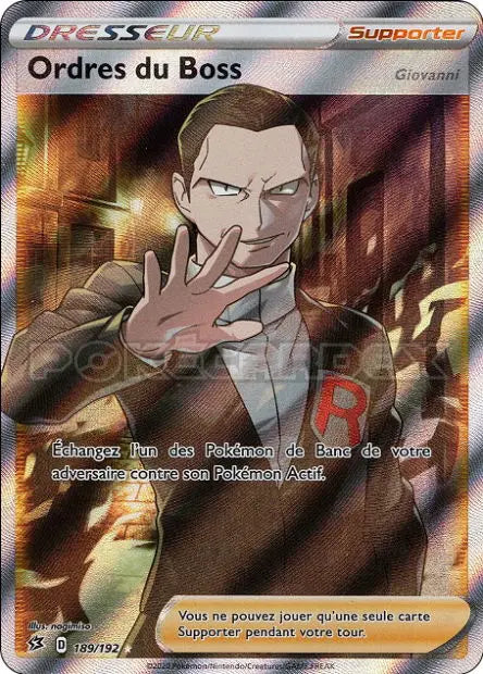 Ordres du Boss Giovanni 189/192 OSMO CARDS