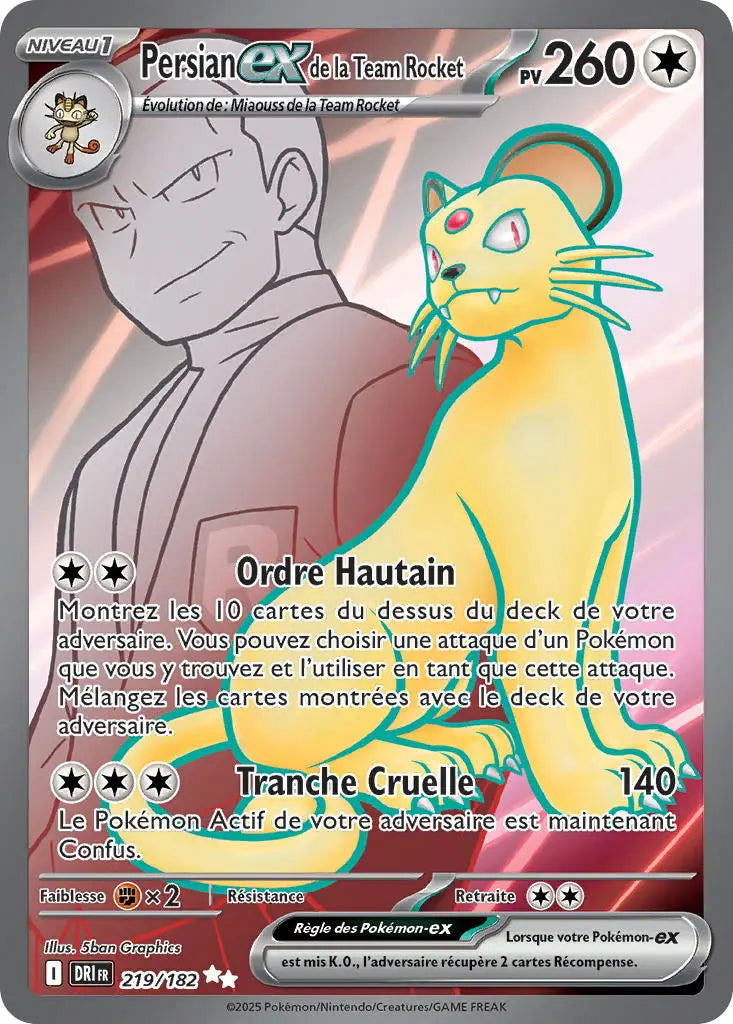 Persian ex de la Team Rocket 219/182 OSMO CARDS