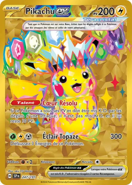 Pikachu ex 247/191 OSMO CARDS