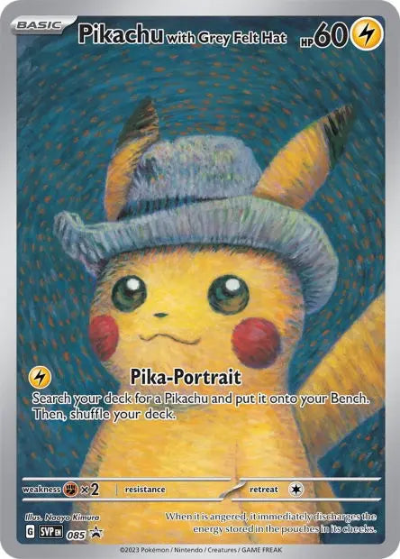 Pikachu with Grey Felt Hat 085 OSMO CARDS