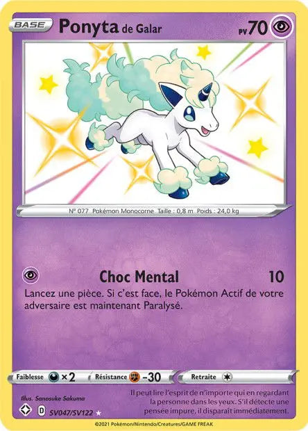 Ponyta de Galar SV47 OSMO CARDS