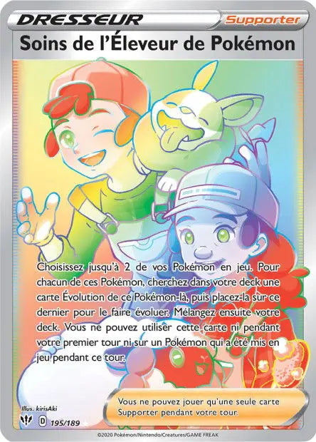 Soins de l'Éleveur de Pokémon 195/189 OSMO CARDS