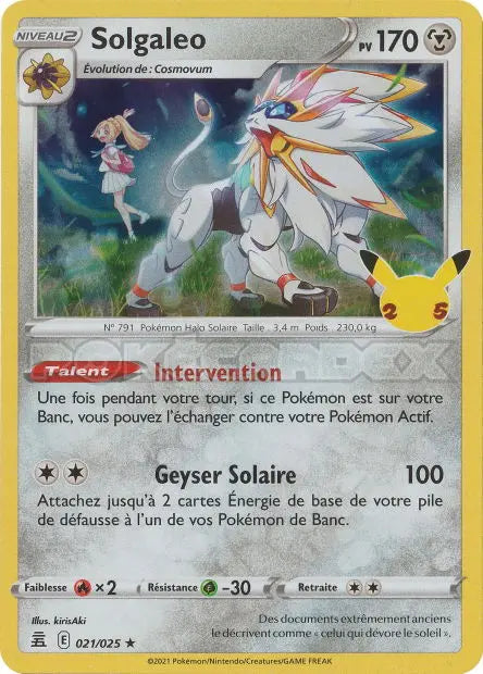 Solgaleo 21/25 OSMO CARDS
