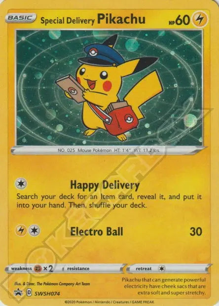 Special Delivery Pikachu SWSH074 OSMO CARDS