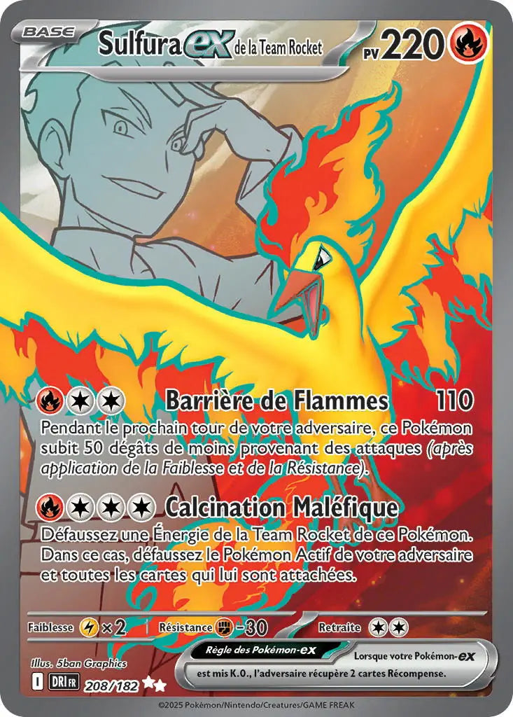 Sulfura ex de la Team Rocket 208/182 OSMO CARDS