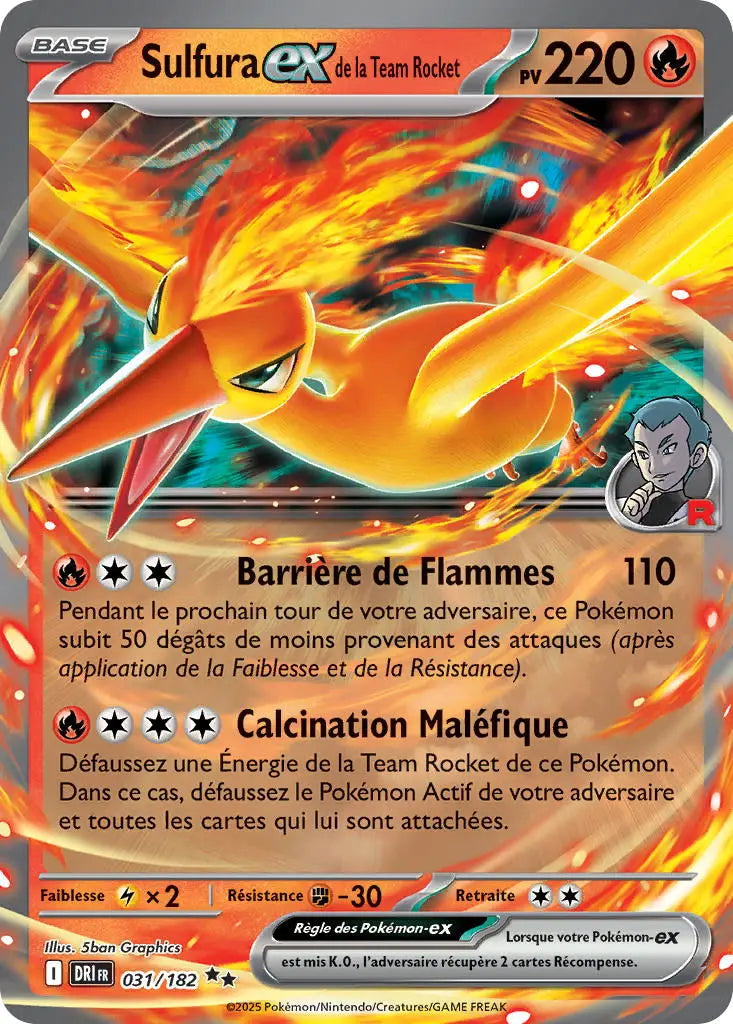 Sulfura ex de la Team Rocket 31/182 OSMO CARDS