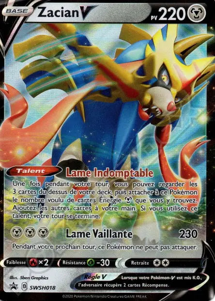 Zacian-V SWSH018 OSMO CARDS